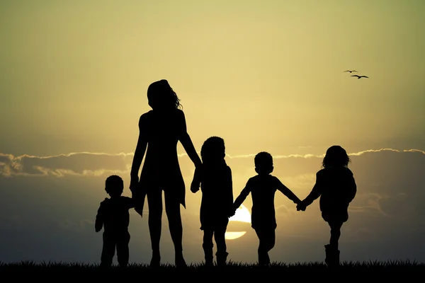 Grote familie — Stockfoto