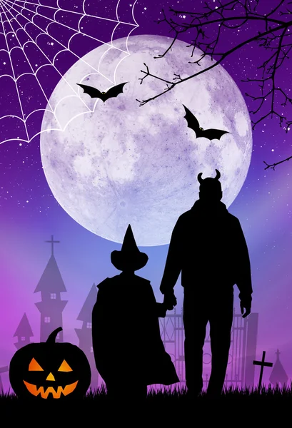 Halloween kaart — Stockfoto