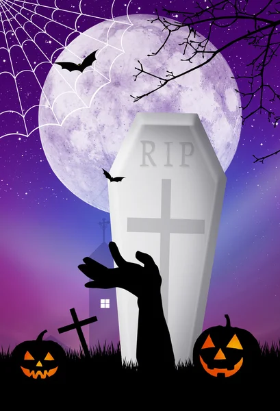 Halloween-Friedhof — Stockfoto