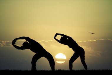 gün batımında germe