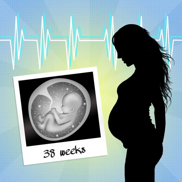 Egy terhes nő — Stock Fotó