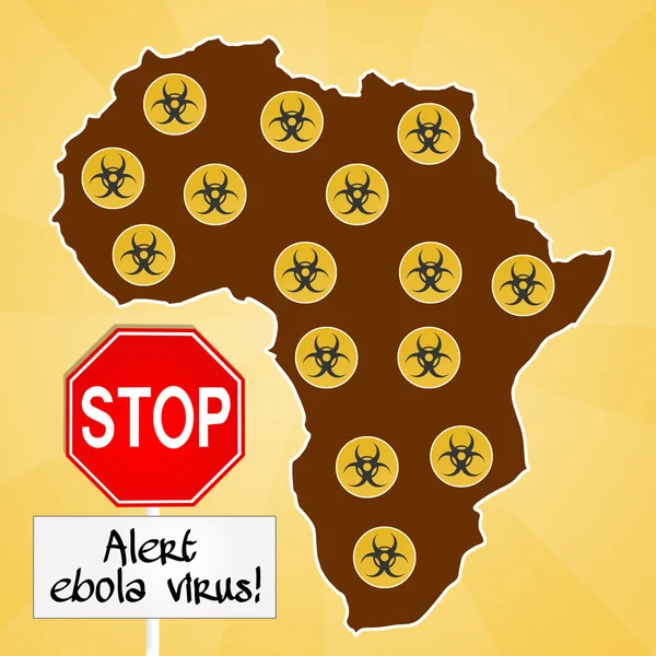 Uyarı virüs ebola — Stok fotoğraf