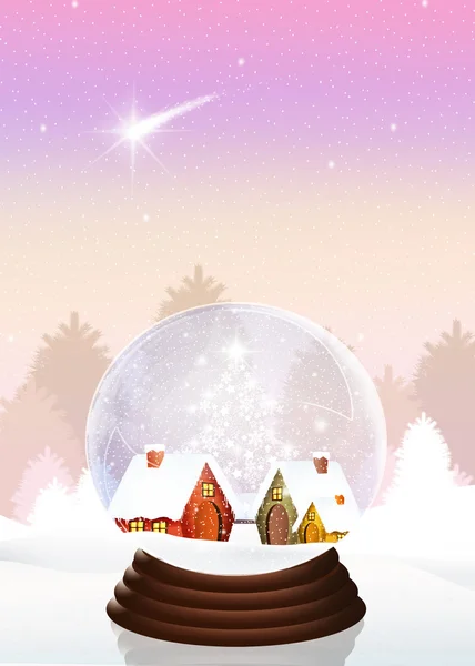 Christmas crystal ball — Stock Photo, Image