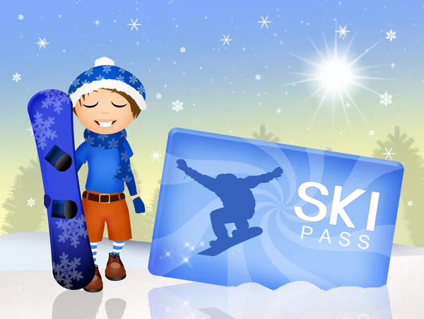 Karnet narciarski — Zdjęcie stockowe