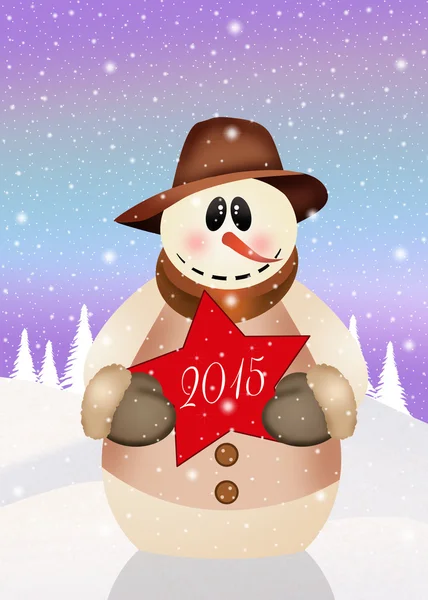 2015 年雪人 — 图库照片