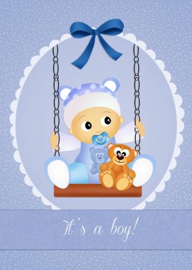 Bebek salıncak üzerinde