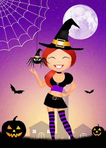 Strega di Halloween — Foto Stock