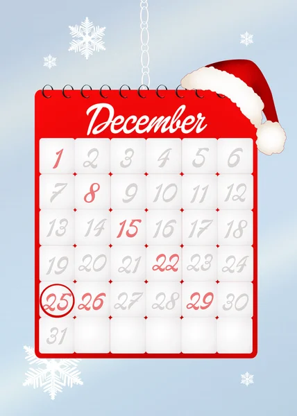 Calendário de Natal — Fotografia de Stock