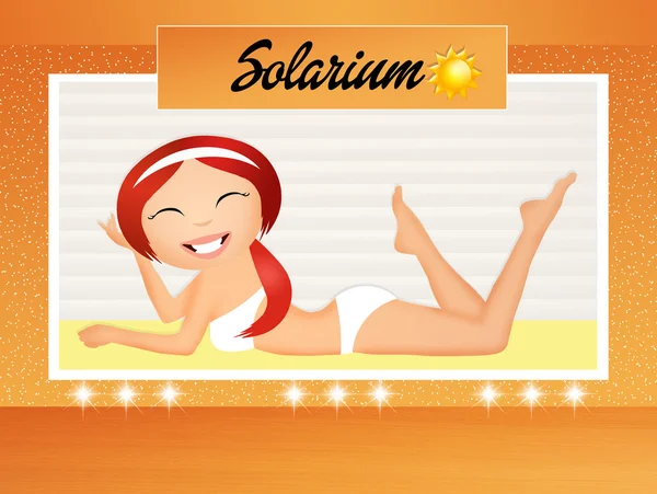 Chica en el solarium —  Fotos de Stock