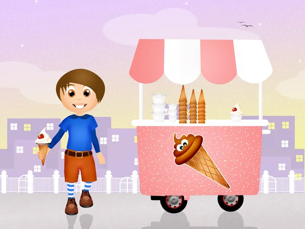 Ice cream cart — Stock Photo, Image