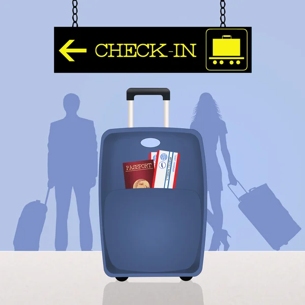 Ombordstigning bagage — Stockfoto