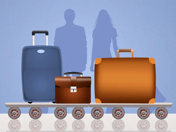 Boarding luggage — Stock Photo, Image