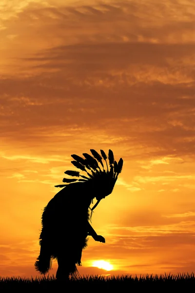 Redskin at sunset — Stock Photo, Image