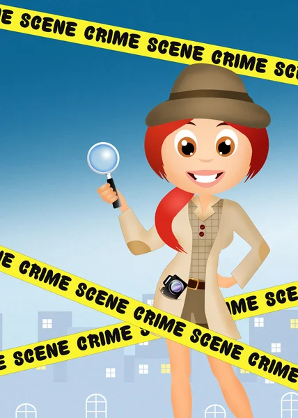 Chica detective —  Fotos de Stock