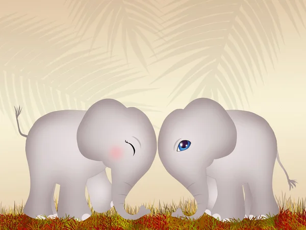 Elephants in love — Stock Photo, Image