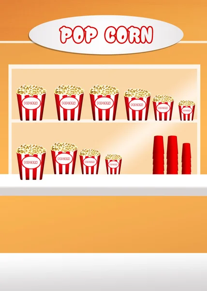 Popcorn-Laden — Stockfoto