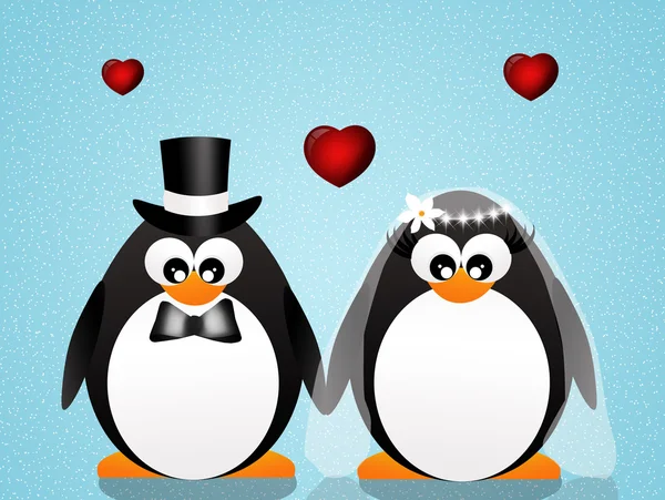 Wedding of penguins — Stock Photo, Image