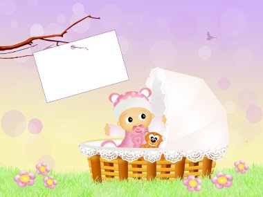 Beşikteki bebek kız