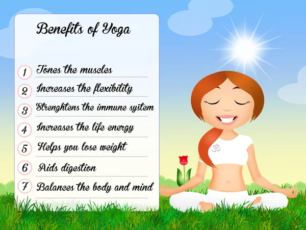 Benefits of yoga — Stock Photo, Image