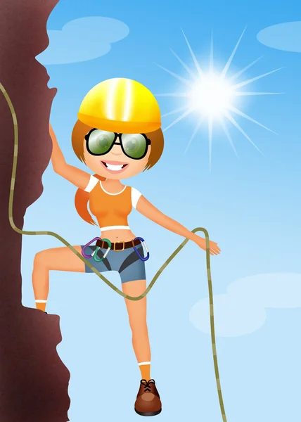 Flicka klättrare — Stockfoto