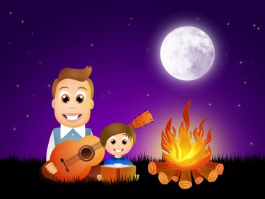 Baba ve oğul arount şenlik