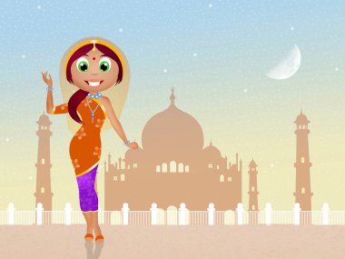 Geleneksel Hintli kız