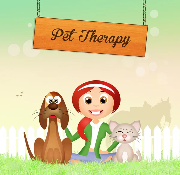 Терапия домашних животных — стоковое фото