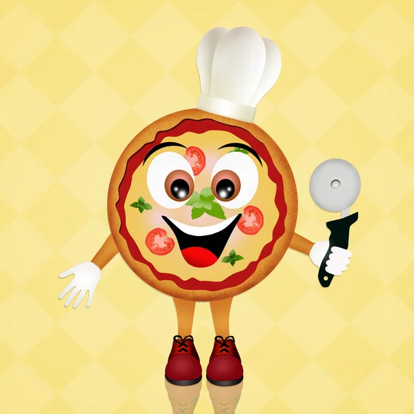 Desenhos animados de pizza — Fotografia de Stock