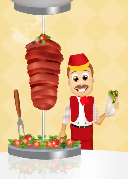 Shop of kebab — Stock Photo, Image