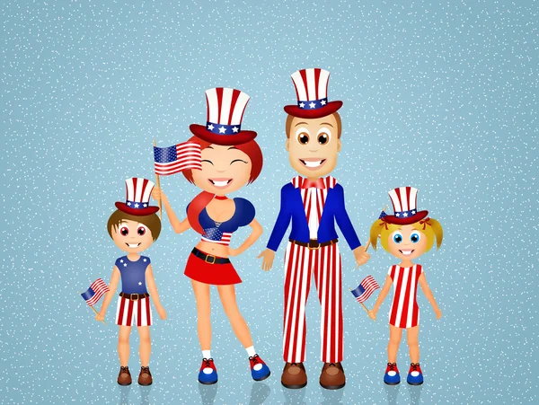 Family Independence Day — Stock Photo, Image