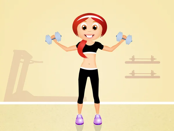 Weight lifting in the gym — Stock Photo, Image