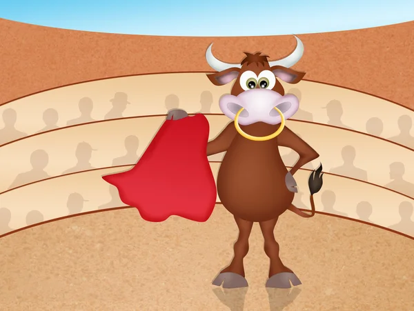 Stier in het stierengevecht — Stockfoto