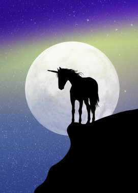 Tek boynuzlu at ip üzerinde