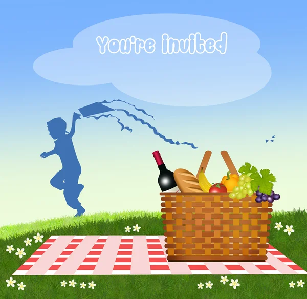 Zaproszenie na piknik — Zdjęcie stockowe