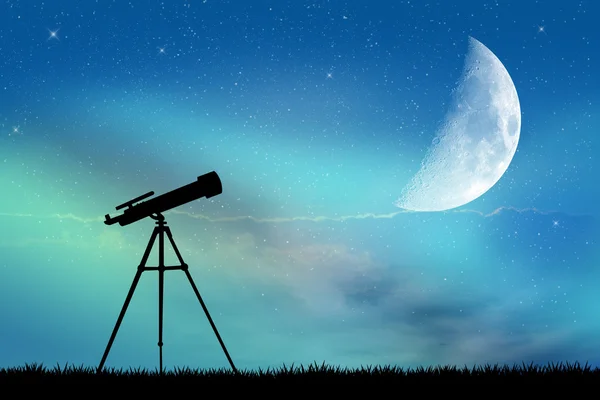 Look in the telescope — Stock Photo, Image