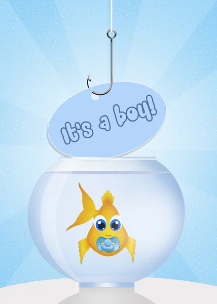 Baby fish with pacifier — Stock Photo, Image