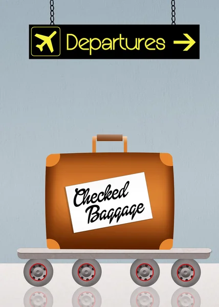 Ingecheckte Bagage — Stockfoto