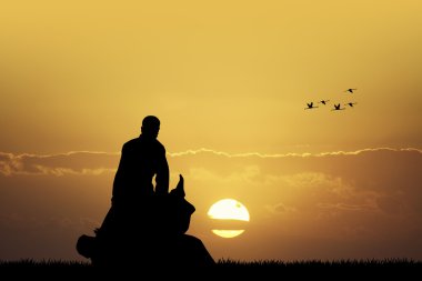 Ju jitsu gün batımında