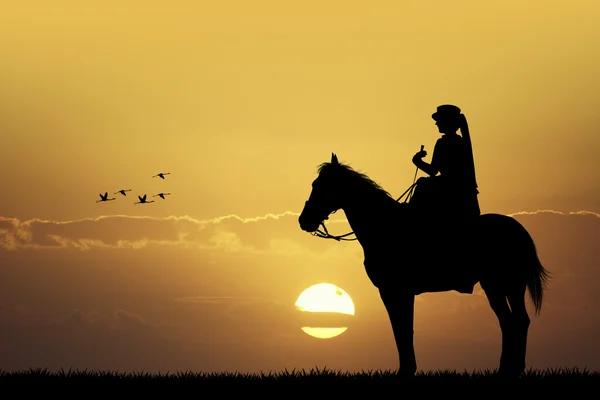 Rider on horseback — Stock Photo, Image