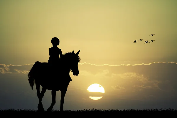 Jinete a caballo — Foto de Stock