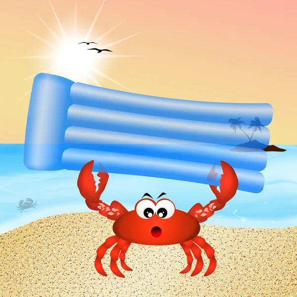 Crab on vacation — Stock Photo, Image