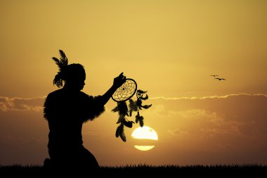 Kızılderili dreamcatcher ile