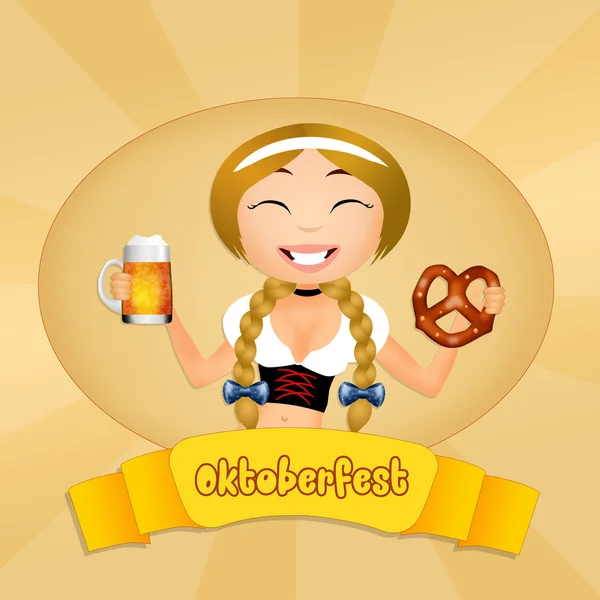 Oktoberfest chica — Foto de Stock