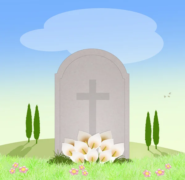 Grób na cmentarzu — Zdjęcie stockowe