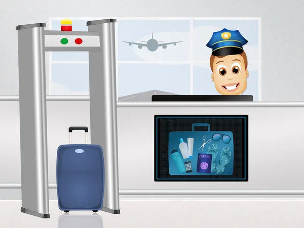 Scanner bagagli aeroportuali — Foto Stock
