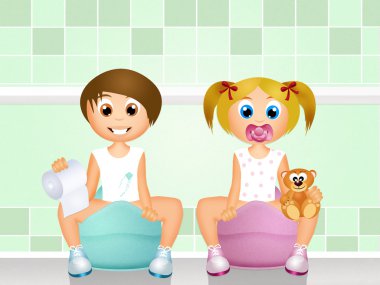 Çocuk Potties üzerinde