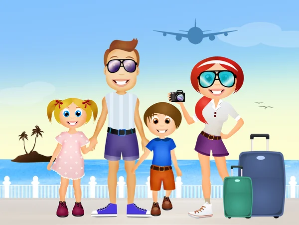 Famiglia in vacanza — Foto Stock