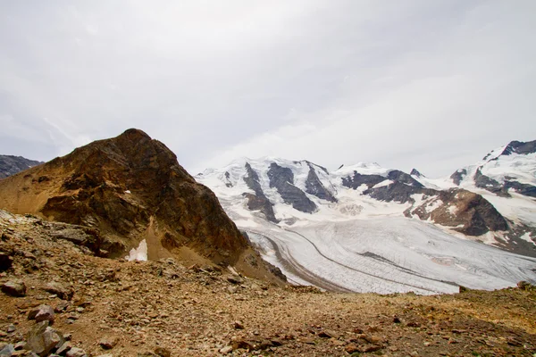 View from Diavolezza glacier, Morteratsch — Stock Photo, Image