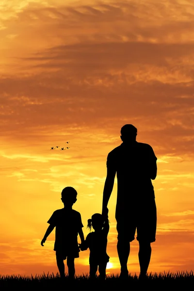 Father and children — Stock Photo, Image