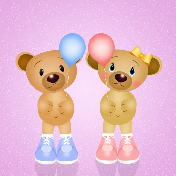 Bears couple — Stock Photo, Image